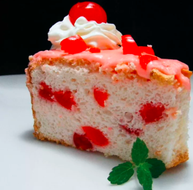 “Cherry Angel Food Cake: A Refreshing Twist on a Classic”