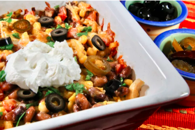 Hearty Pinto Bean & Chicken Casserole.